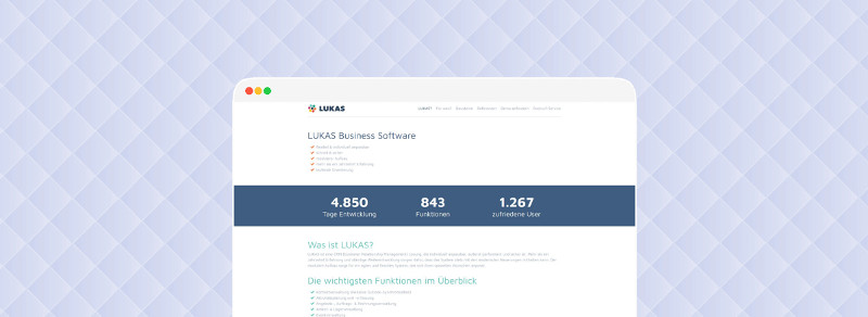 Website: LUKAS Customer Relationship Management