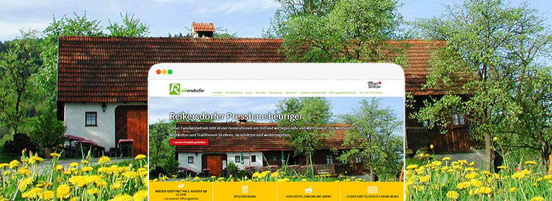 Website inkl. Onlineshop Mostbaron Familie Reikersdorfer (Mosti)